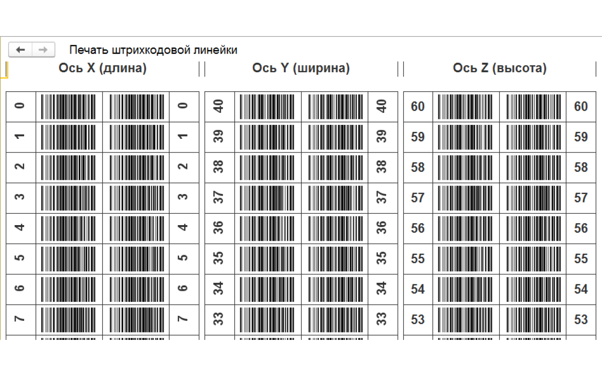 Штрихкодовая линейка